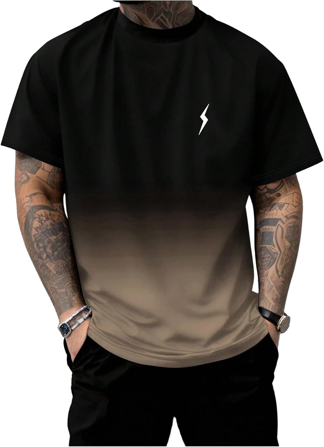 VIPWOLF Men's Y2K Letter Graphic Tee Shirt Casual Short Sleeve Crew Neck Cool Baggy Summer Shirts
