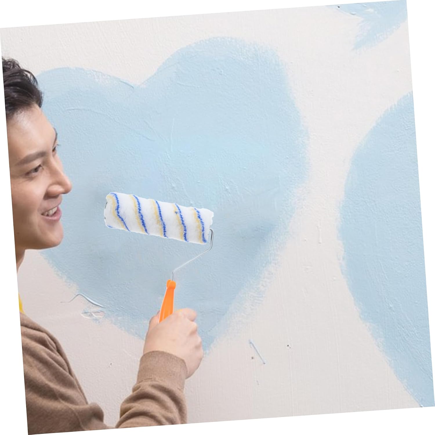 Lurrose 3pcs Rolling Paint No Dead Angles Easy Maintenance Paint Supplies for House Wall Painting Refillable Covers