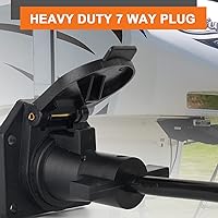 Vista 3 de Gilardino Enchufe de remolque de 7 vías, arnés de cableado de remolque de 7 pines, cable adaptador de remolque de 7 cables de 8 pies para RV
