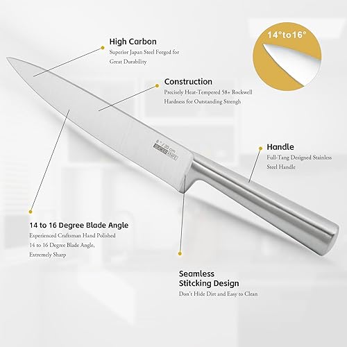 Miniatura 3 de Juego de cuchillos de cocina, juego de cuchillos de 16 piezas con bloque