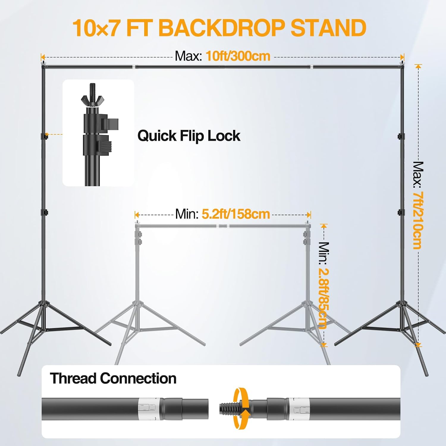 7x10ft Photography Umbrella Lighting Kit with Backdrop image 2