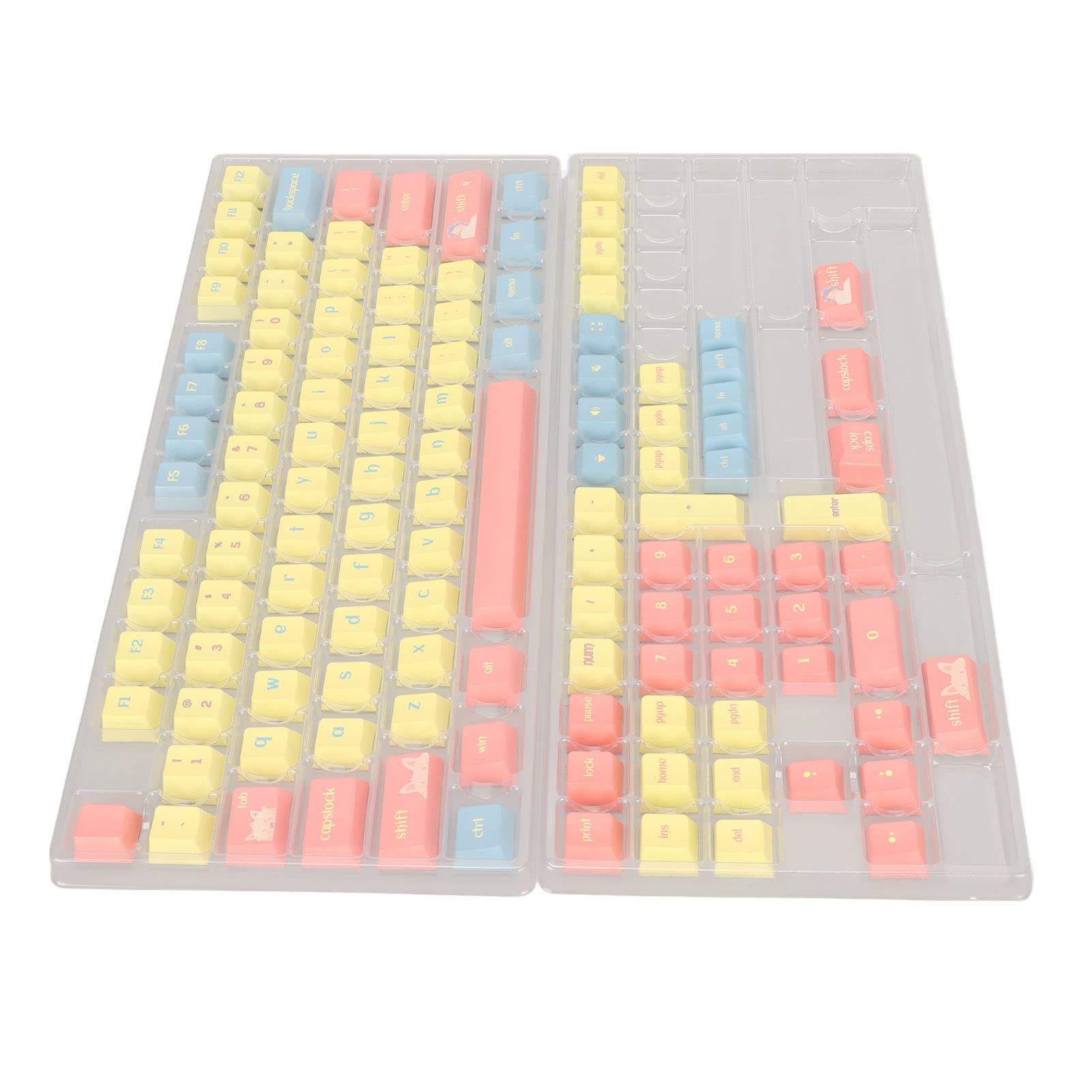 Aramox PBT Tastiera Copritasti 124 Tasti, Sublimazione a Coloranti