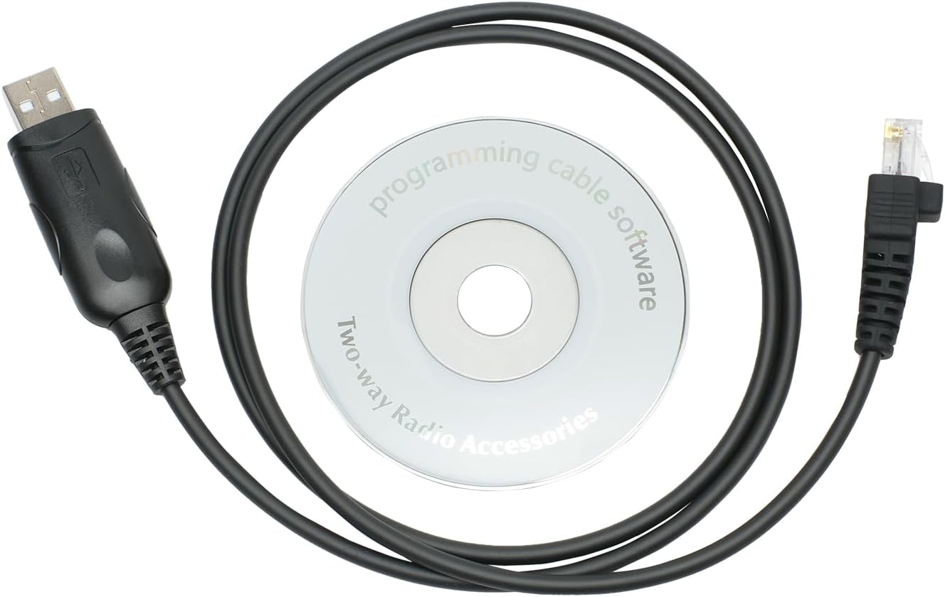 USB Programming Cable for Vertex CT-104 VX-1000 VX-2000 VX-2100 VX-2200 VX-2250 VX-2500 VXR-1000 VXR-5000 VXR-7000 VXR-9000 Walkie Talkie Two Way Radio