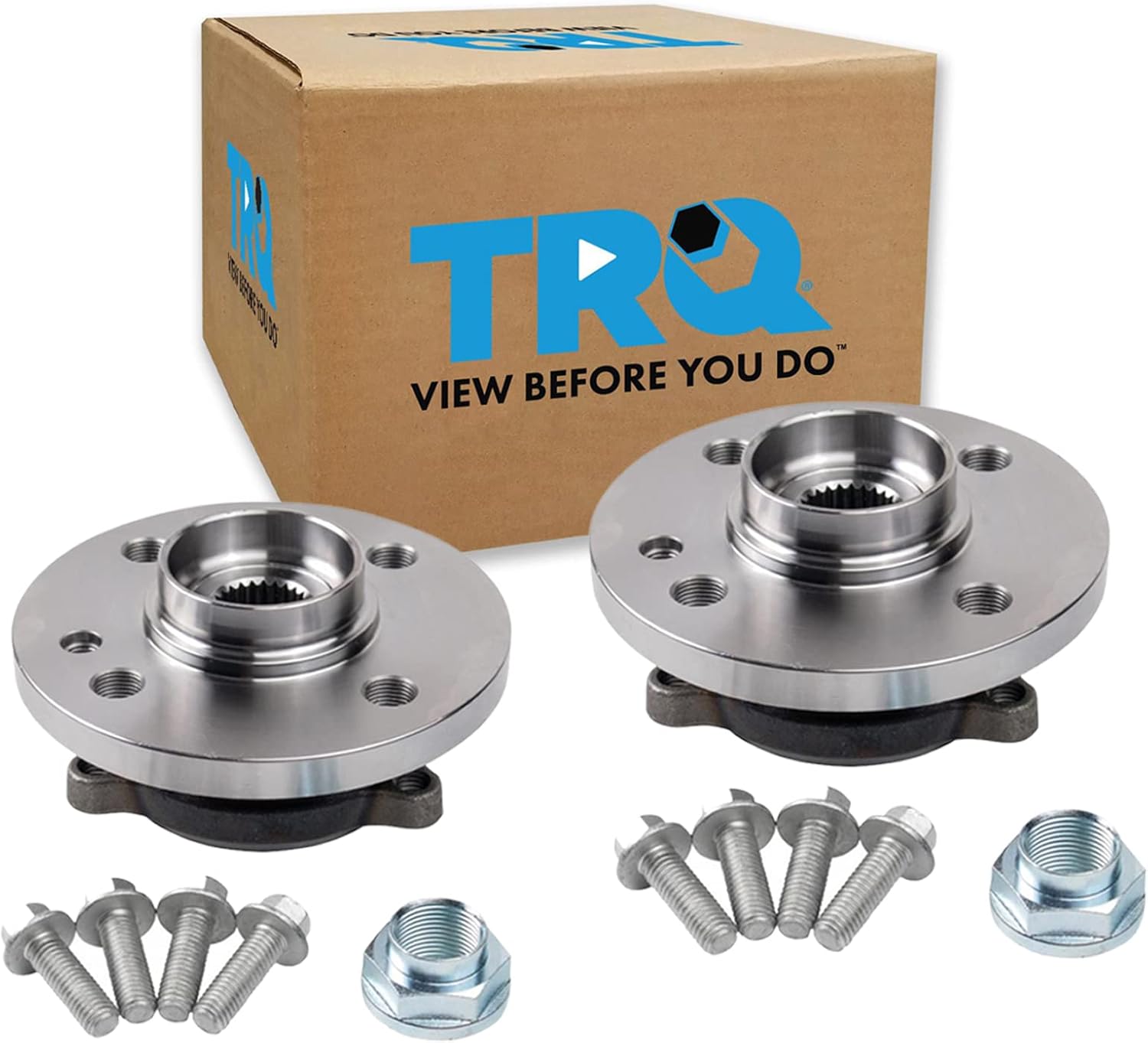 TRQ 2 Piece Wheel Bearing & Hub Assembly Set Compatible with 2007-2015 Mini Cooper
