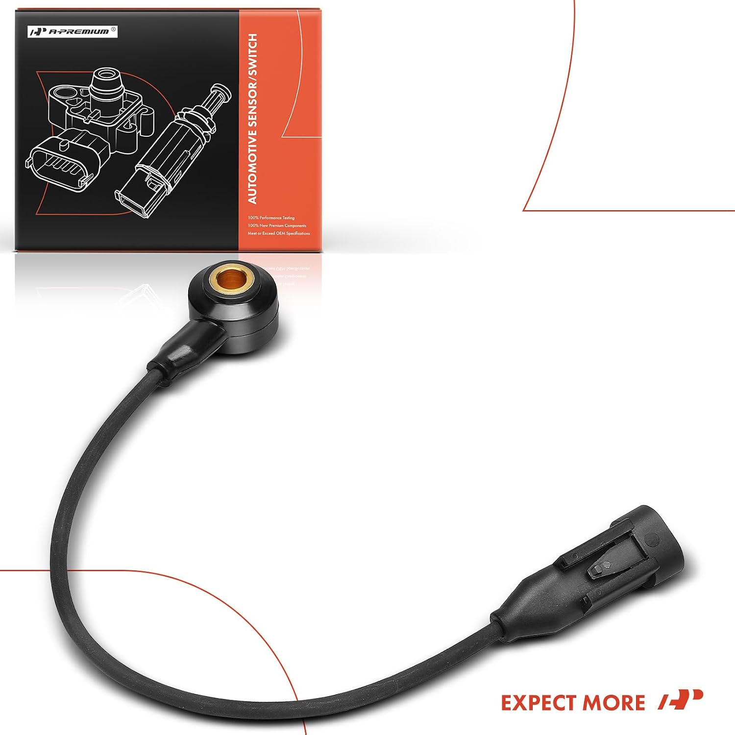 A-Premium Ignition Knock Detonation Sensor Compatible with Hyundai Sonata 2006 2.4L, Genesis Coupe 2013-2014 2.0L & Kia Optima Rondo 2007-2008 2.4L, Forte 2010 2.0L, Magentis 2006-2007 2.4L