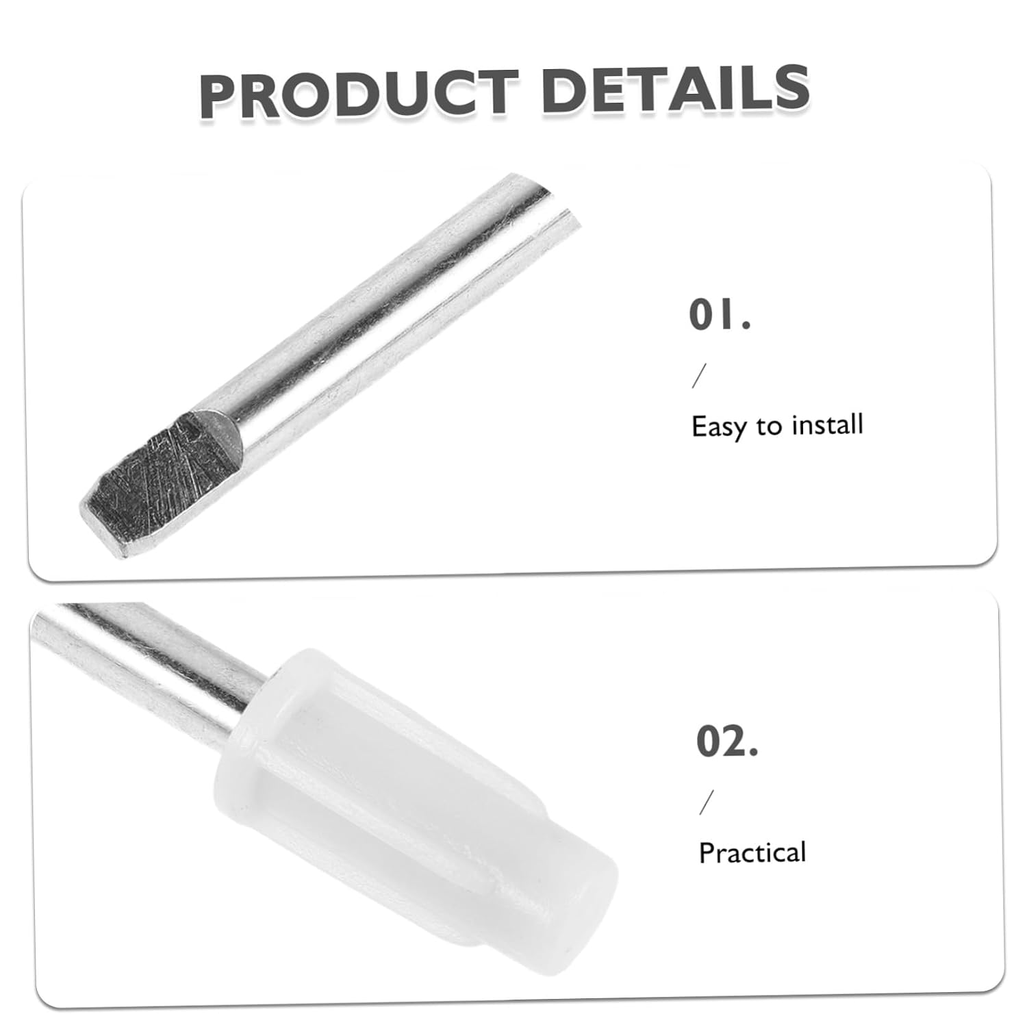 3pcs Mop Bucket Rotation Shaft Replacement Spin Part Silver