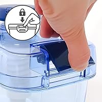 Vista 5 de Tsukemono - Contenedor rectangular para hacer pepinillos instantáneos, fabricado en Japón, sin BPA (azul 0.8 L)