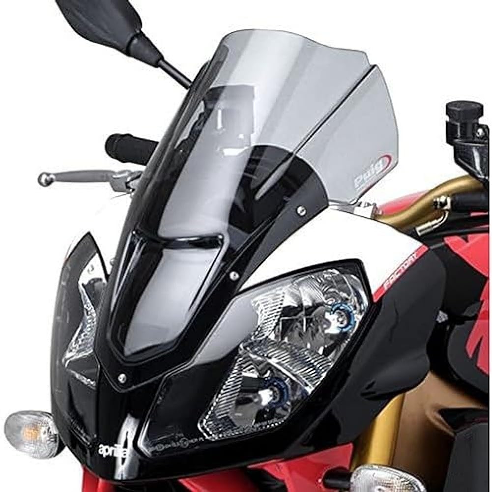 Puig 4110H Z-Racing aerodynamic and sporty windscreen made of 3 mm acrylic with double height and side channels that improve protection and stability, Smoked
