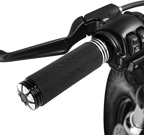 Vista 15 de TCT-MOTORPARTS Agarraderas eléctricas de 1 pulgada para manillar Harley Touring