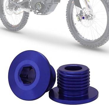 Front Fork Axle Nut Bolt Cap for Surron LBX Rawrr Mantis X Talaria Talaria Sting L1E X3, M16x1.5 Bolts Compatible Fit for Arctic Leopard XE Pro S Sur Ron Fit KKE Fork and DNM Fork Blue