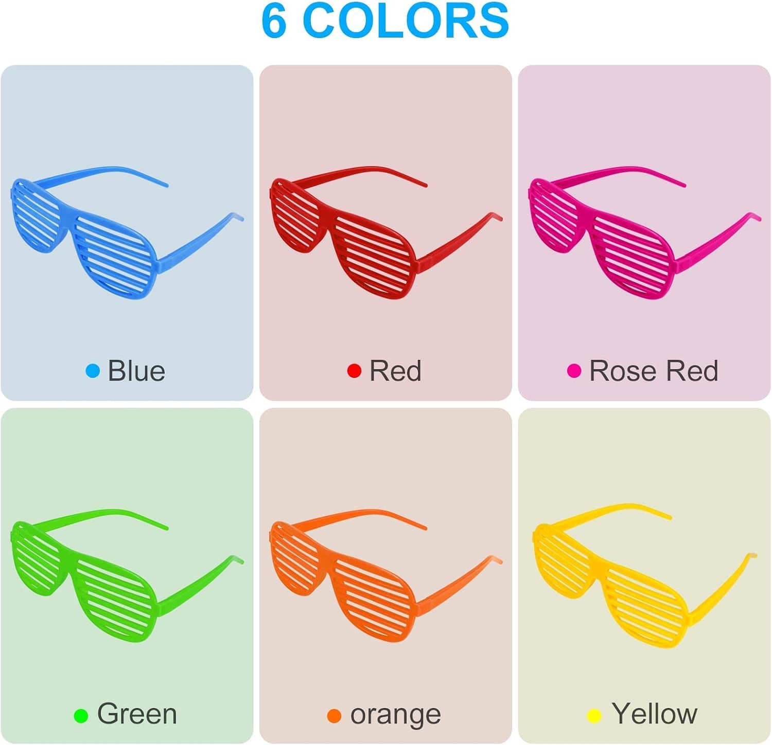 Ainiv Neon Color Shutter Shadeds Glasses