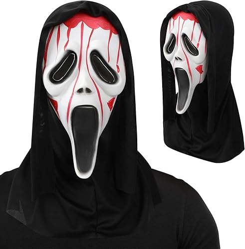 Miniatura 6 de Máscaras de terror de Halloween, máscaras de terror, disfraces de terror, juegos de rol de terror de Halloween, divertidas máscaras de látex de