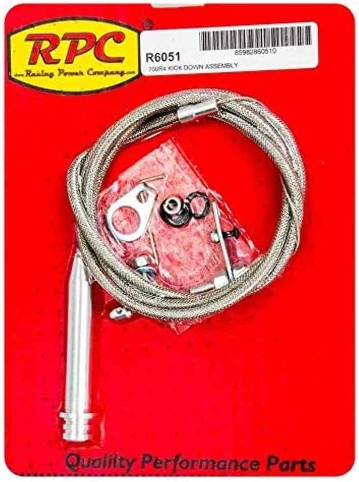 Racing Power Company R6051 Braided Stainless Transmission Kick Down Assembly