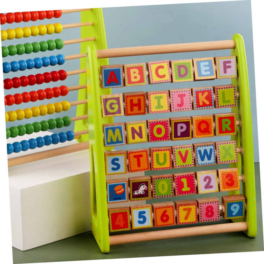 Abaodam Juguete de Letras de Madera Verde para Niños Decoracion Colegio