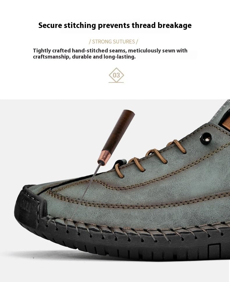 Beelovy Shoes for Men, EaseStep Leather Sneakers – Soft Comfort & Orthopedic Support, Mens Casual Leather Shoes4