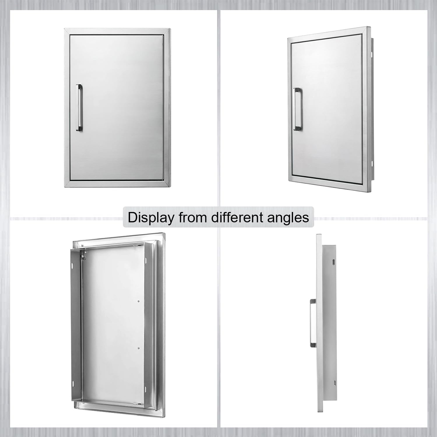 Outdoor Kitchen Door, 18 "W24 H Outdoor Kitchen Access Door, Stainless Steel Barbecue Single Door, Can Be Used for Outdoor Kitchen Island Or Outdoor Kitchen