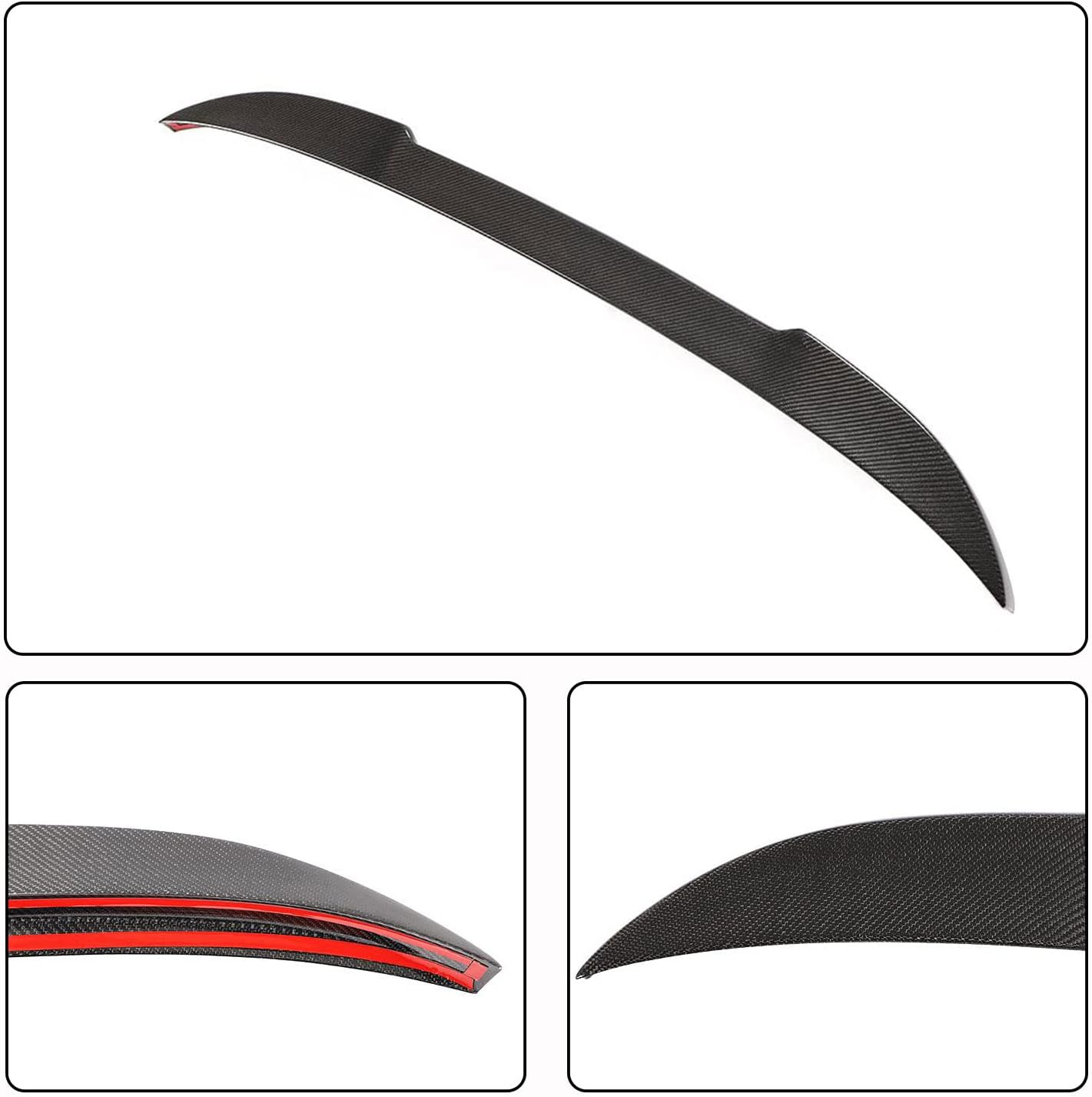 Real Carbon Fiber Trunk Spoiler Compatible with 2019-2024 BMW X4 G02 X4M F98 Rear Boot Lid Duckbill Highkick Wing Lip Factory Outlet
