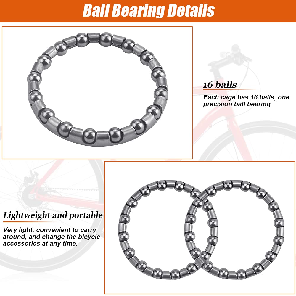 STCRERAG 10 Stck Fahrrad Kugellager Steuersatz Kugelring Vorderrad  Kfigkugellager 37mm Kfig Kugellager Lenker Lenkkugellager Stahl Ball  Retainer mit 16 Kugeln fr Steuerlager : Amazon.de: Sport & Freizeit