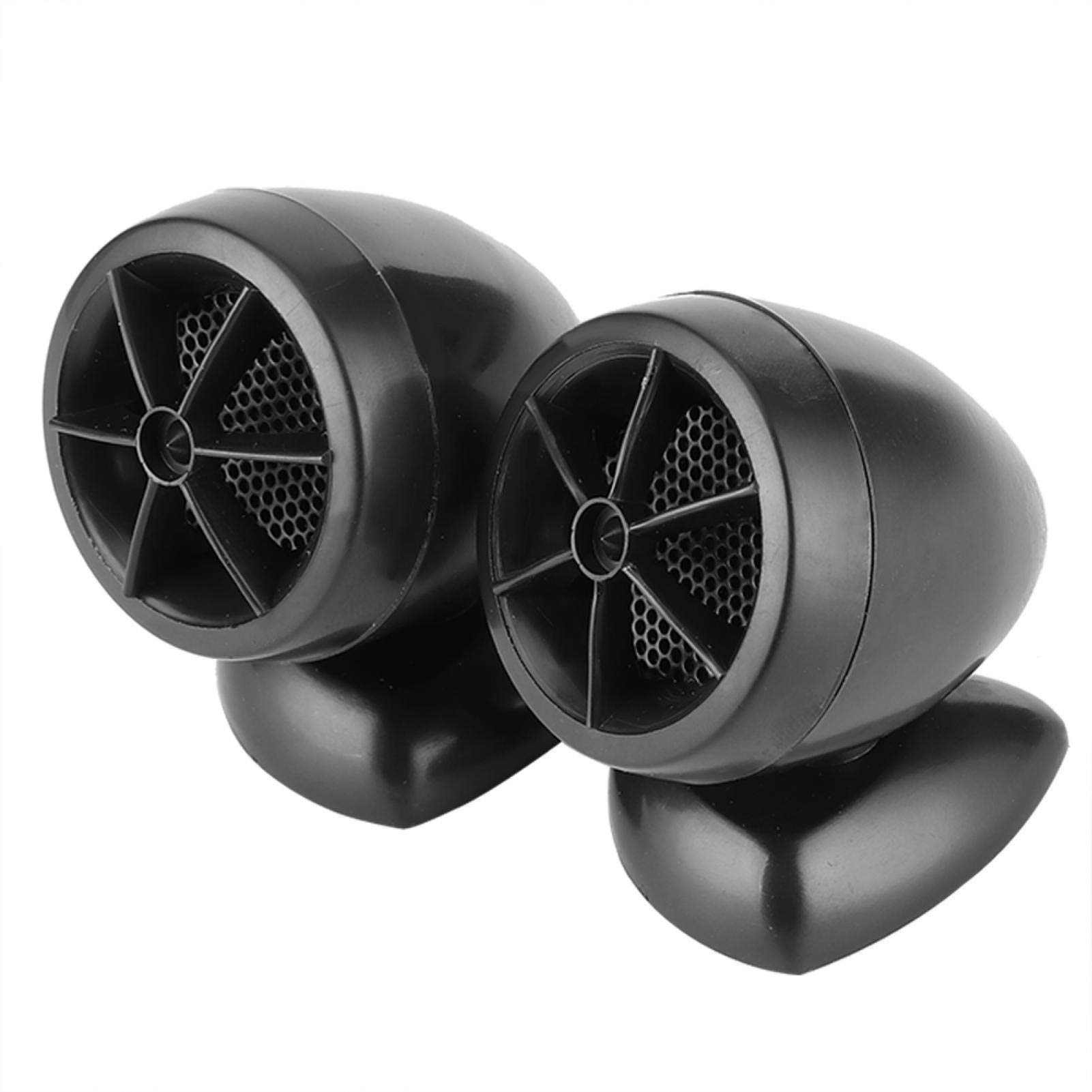 Haut-Parleur Audio, ABS + Aimant 1200W 12V Tweeter Mini Cornet Musique dôme Haut-Parleur pour système Audio de Voiture, Porte de Voiture, Panneau de boîte à Gants(Le Noir)
