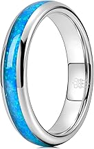 THREE KEYS JEWELRY Men Women Wedding Bands 4mm/6mm Tungsten Viking Carbide Calaite Granules Ring with Jewelry Domed Polished Infinity Unique for Him Her Silver/Black/Rose Gold