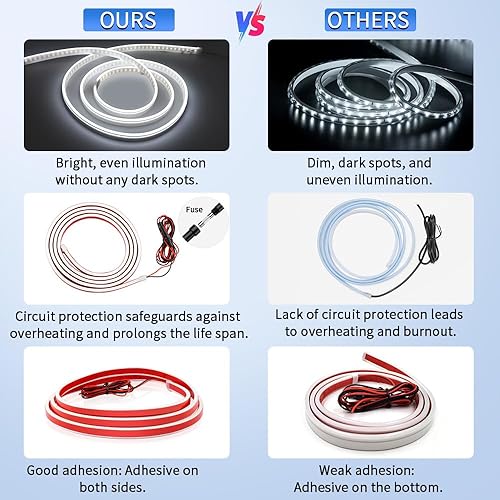 Miniatura 3 de 1797 Tira de luz de capó LED para coche, camión, exterior, barra de iluminación DRL, 71 pulgadas, color blanco, impermeable, para parrilla, escaneo