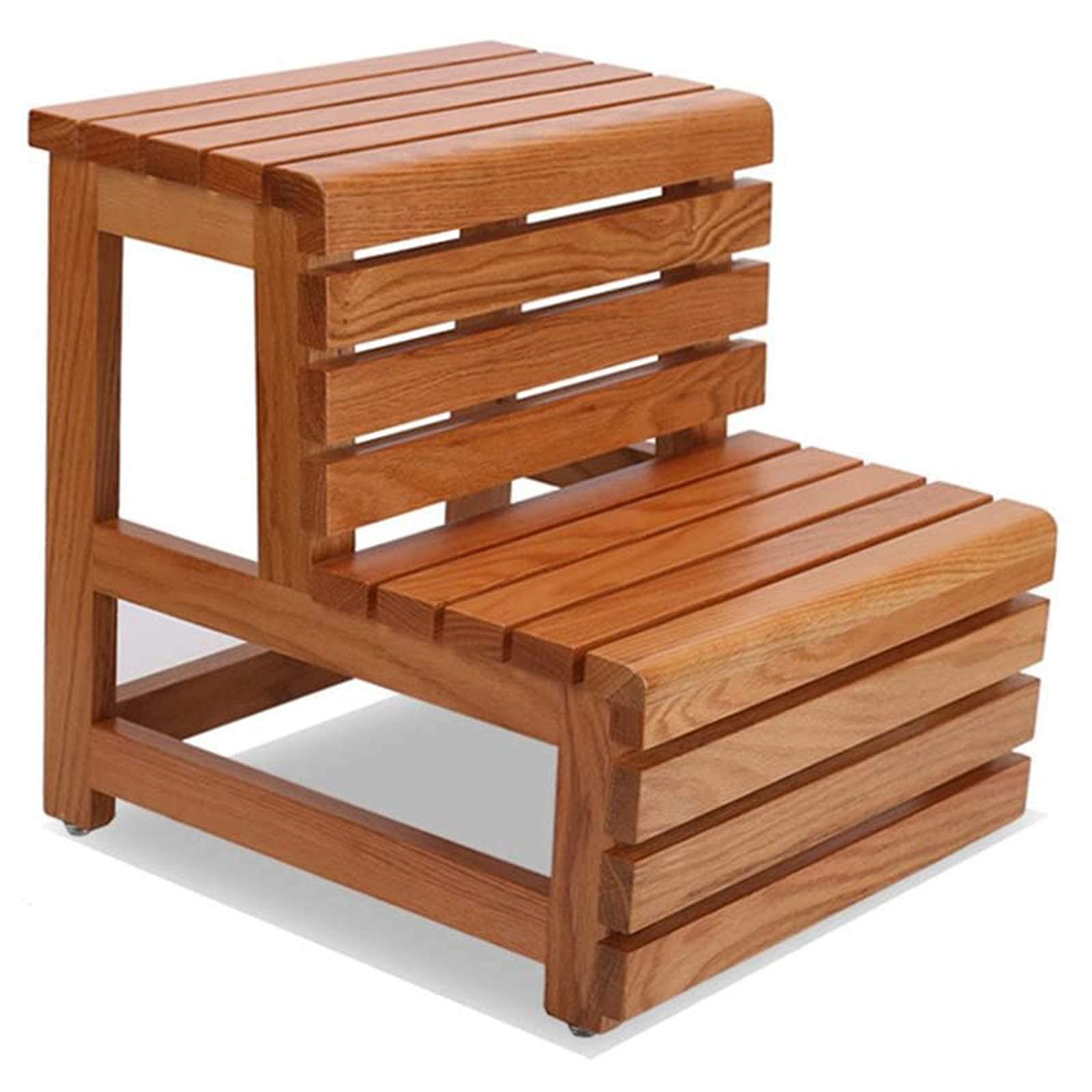 Tabouret échelle double usage en chêne rouge pour la maison