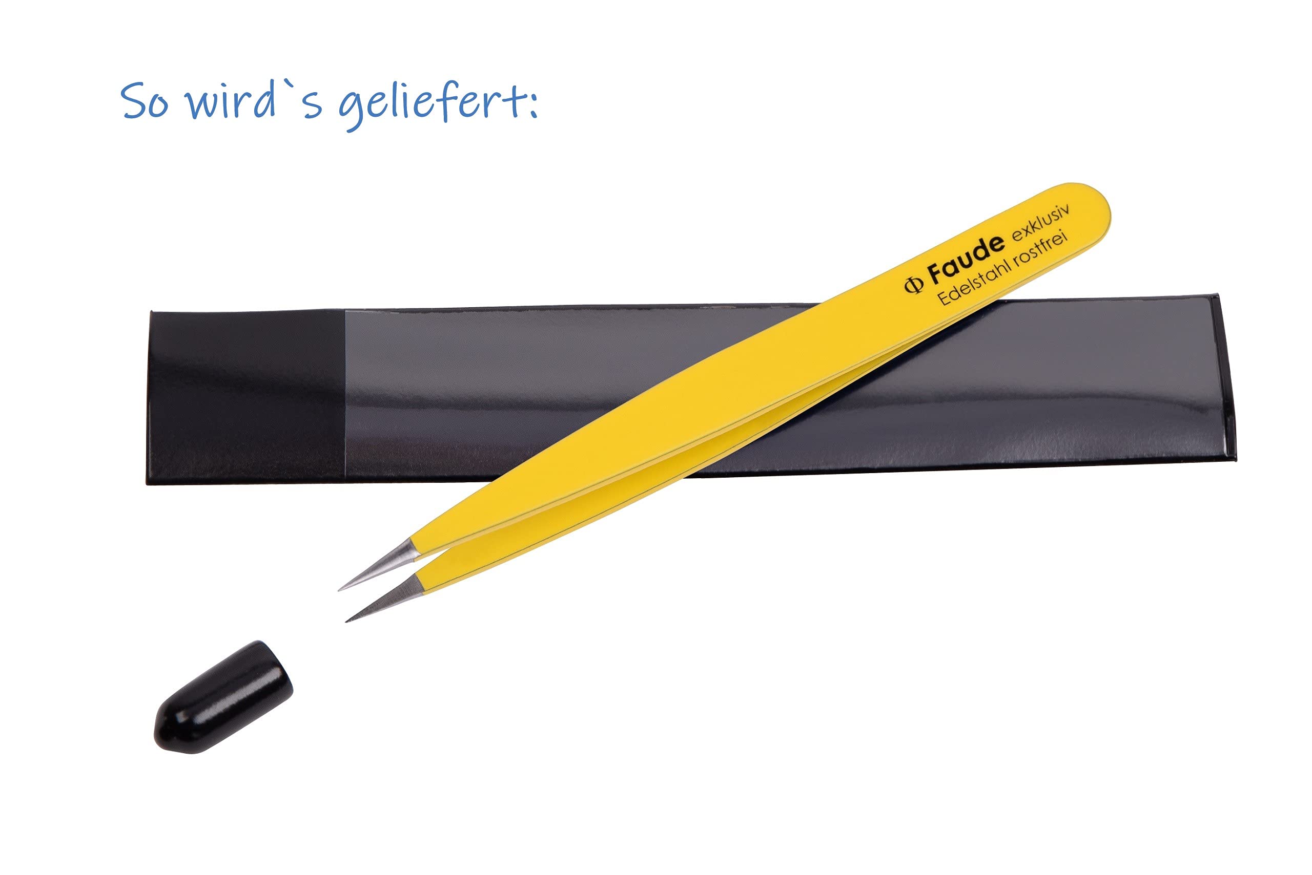 FAUDE Spitzpinzette Aus Edelstahl, 10 Cm – Fein & Präzise Für Splitter, Dornen & Eingewachsene Haare
