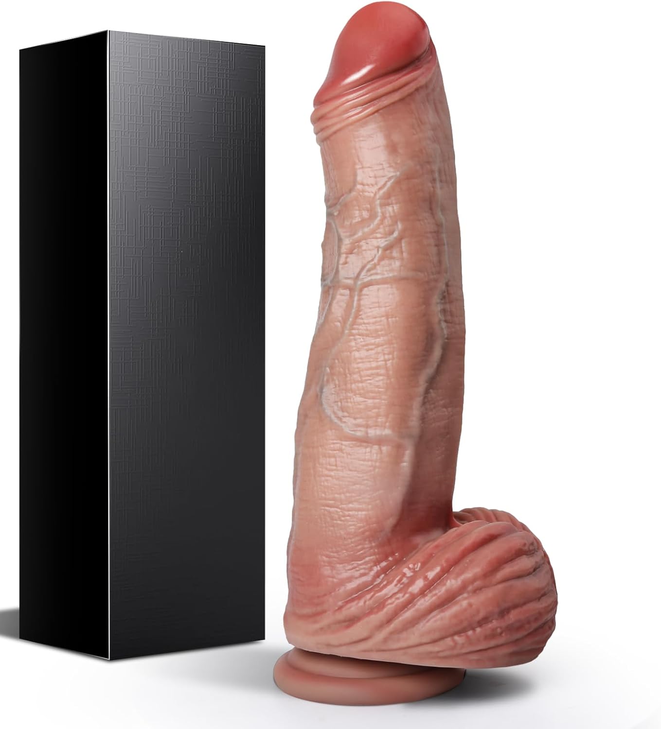13 inch Realistic Huge Thick Dildo, 2.9" Diameter Silicone Extra Large Dildos with Realistic Veins, Large Sex Toy with Strong Suction Cup for Anal Play, Soft Giant Adult Sex Toy for Women Men