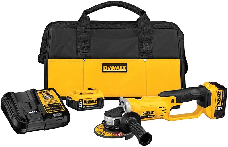 Kit de herramientas de amoladora angular DEWALT 20V MAX*, 4-1/2 pulgadas (DCG412P2)