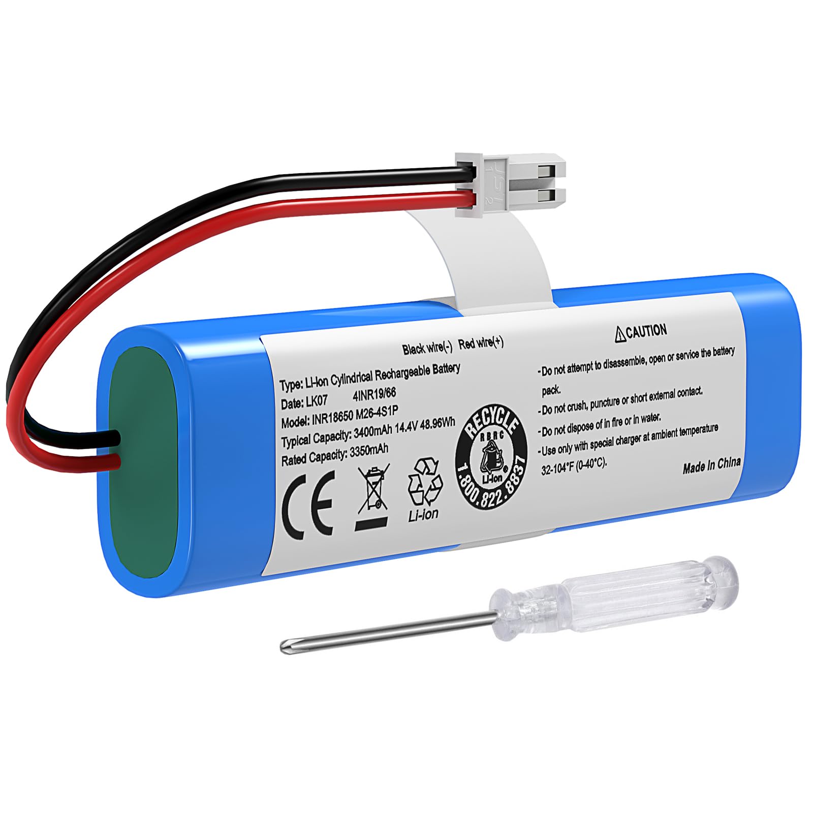 Exmate Batería de Ion de Litio de 14,4 V, 3500 mAh, batería de Repuesto para