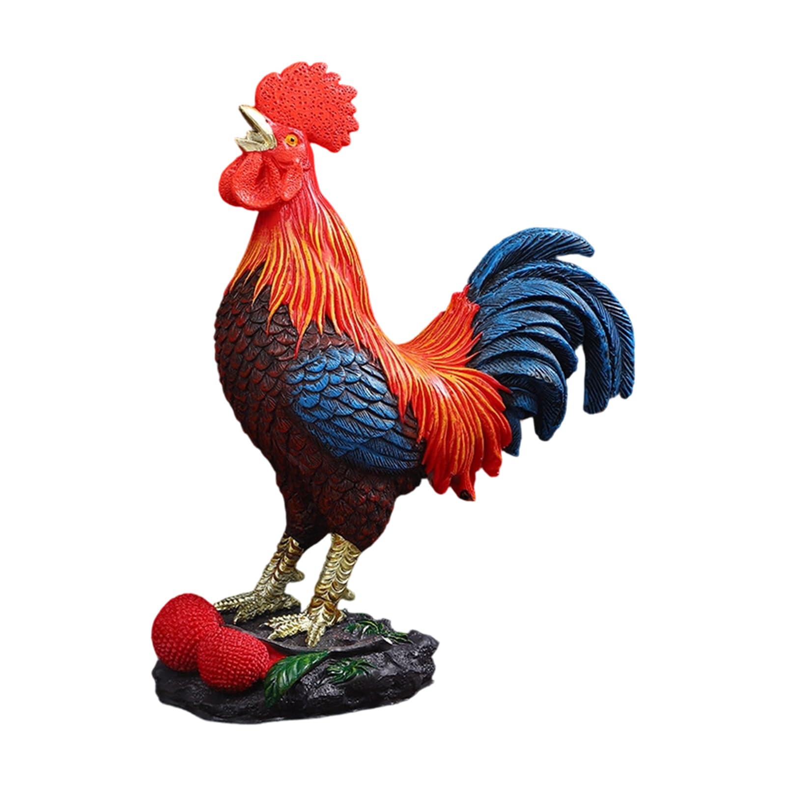 Msioytog Resin Rooster Garden Statue, Rooster Decors Yard Arts Decorations for Outside, Backyrad, Lawns Ornament Chicken Figurines Chicken Sculpture Garden Decors