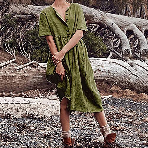 Robe d'été longue lin idéale pour vacances et plage - 2