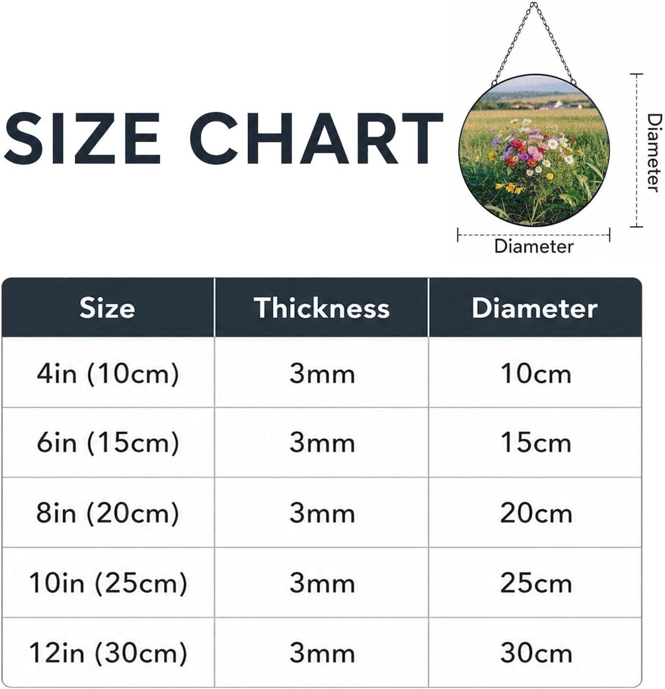 Stained Glass Window Hanging 12in Window Suncatcher Glass Panel with Metal Chain Colorful Flower Bouquet Flower Sun Catchers Wall Art Home Decor Gift for Women Mother's Day
