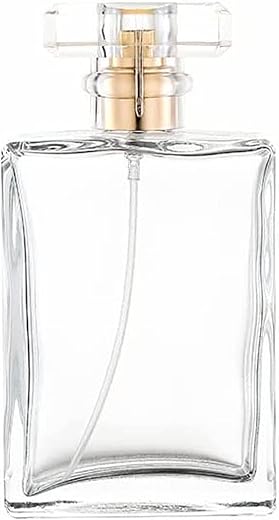 Hunky Dory 100ml Empty Clear Glass Delicated Perfume Decant Spray Bottles with Metally Pump and Unique Cap For DIY Perfum...
