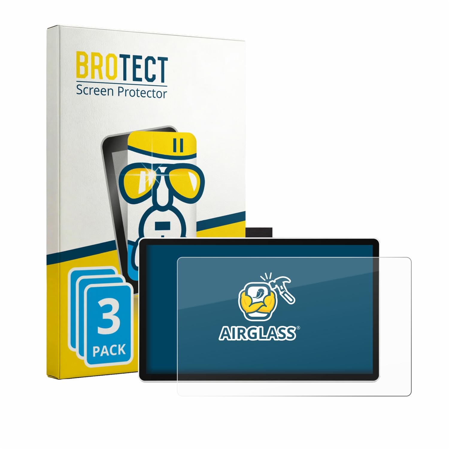 brotect 3 Pezzi Pellicola Vetro per Wacom One 14 | Chiara Protezione Schermo Made in Germany, Durezza 9H Anti-Graffio Glass Screen Protector