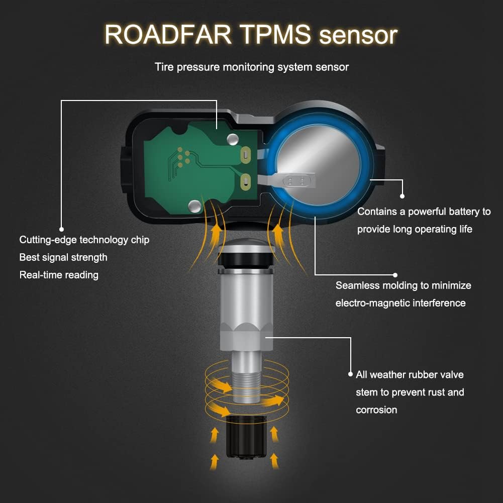 ROADFAR 315MHz Programmed Tire Pressure Monitoring System Sensor TPMS Sensor Fits For Lexus For Scion For Toyota 4pcs 4260706011 4260733011