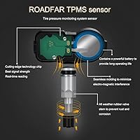 Vista 3 de ROADFAR Sistema de monitoreo de presión de neumáticos programado de 315 MHz, sensor TPMS para Lexus para Scion para Toyota 4 unids 4260706011