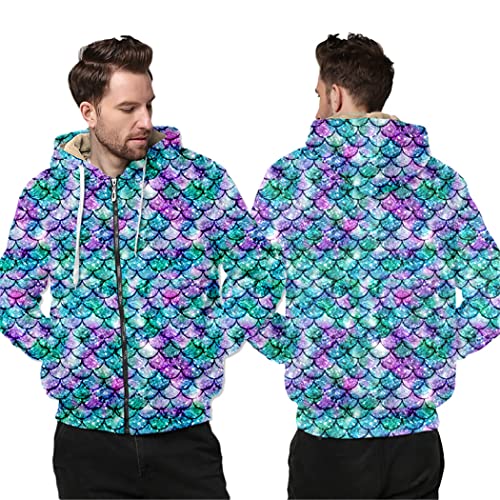 Veste thermique homme originale style écailles de poisson 3D - 4