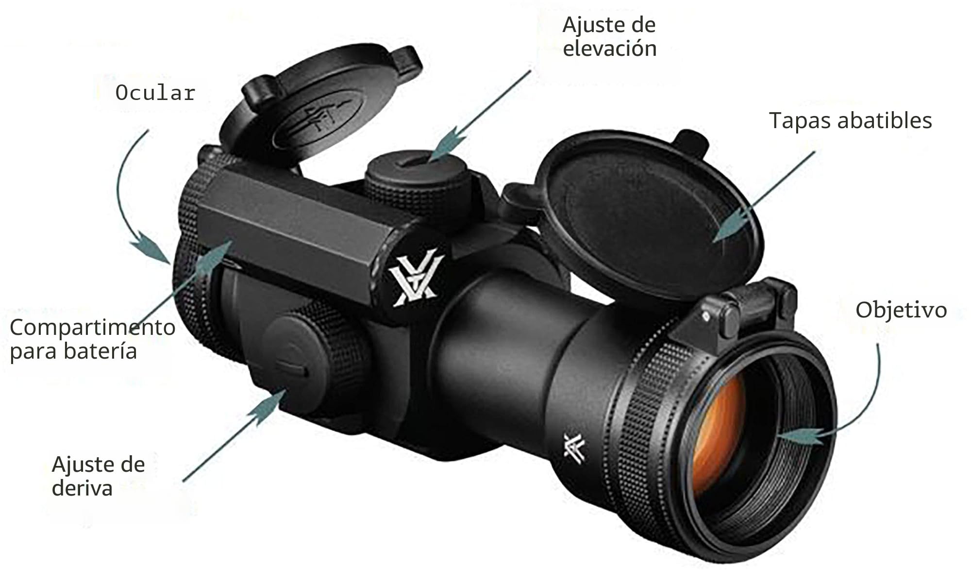 Amazon.com: Vortex Optics Strikefire II - Mira de punto rojo - 4
