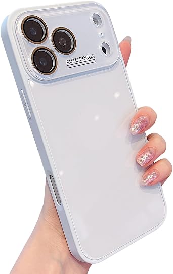 MINSCOSE for iPhone 17 Pro Max Case,Cute Candy Color Glossy Gel Jelly Design,Crystal Camera Lens Protector Slim Shockproof Full Body Rugged Bumper Protective Cover for Women Girls-Blue