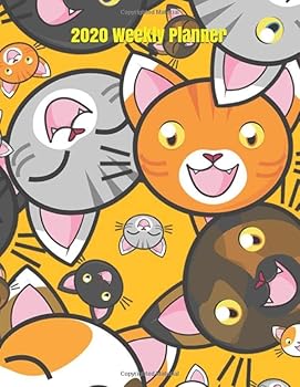 Paperback 2020 Weekly Planner: 8.5 x 11 Weekly organizer and memory journal with cats Book