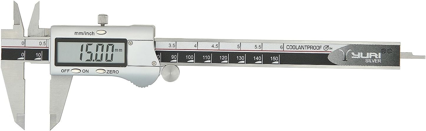 Yuri Digital Vernier Caliper 12 Inch (Silver And Black)