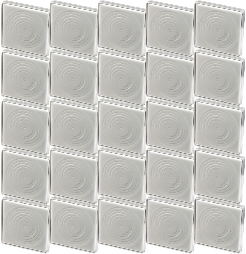 Square Coin Storage Capsule Case Set of 20, Transparent Collectible Coin Holder with Adjustable Foam Liner 16-40mm Diameter, 4.8 x 4.8 x 0.7 cm(20/25/30/35/40mm)