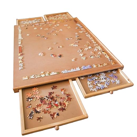 Bits and Pieces –Original Standard Wooden Jigsaw Puzzle Plateau-The Complete Puzzle Storage System