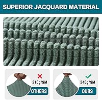 Vista 3 de Turquoize Fundas elásticas para reposabrazos para sillas y sofás, fundas para reposabrazos de sofá de elastano jacquard, fundas antideslizantes