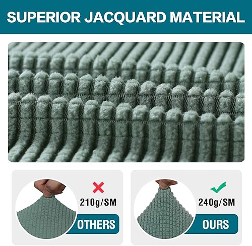 Miniatura 19 de Turquoize Stretch Dining Chair Covers Seat Covers for Dining Room Chair Covers Set of 4，Removable Washable Kitchen Chair Seat Cushion Slipcovers