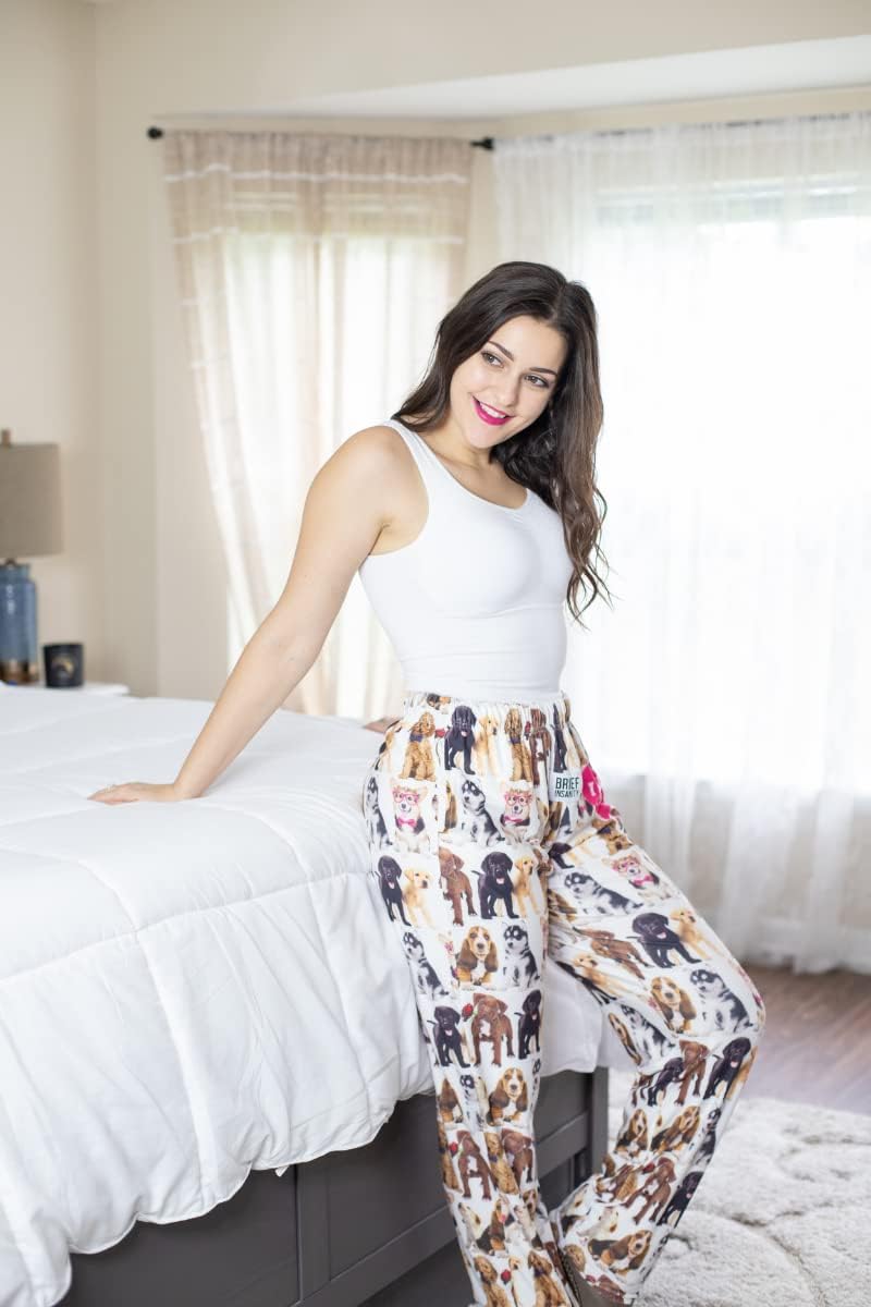 BRIEF INSANITY I Ruff You All-Over Dog Graphics Lounge Pants - Image 2