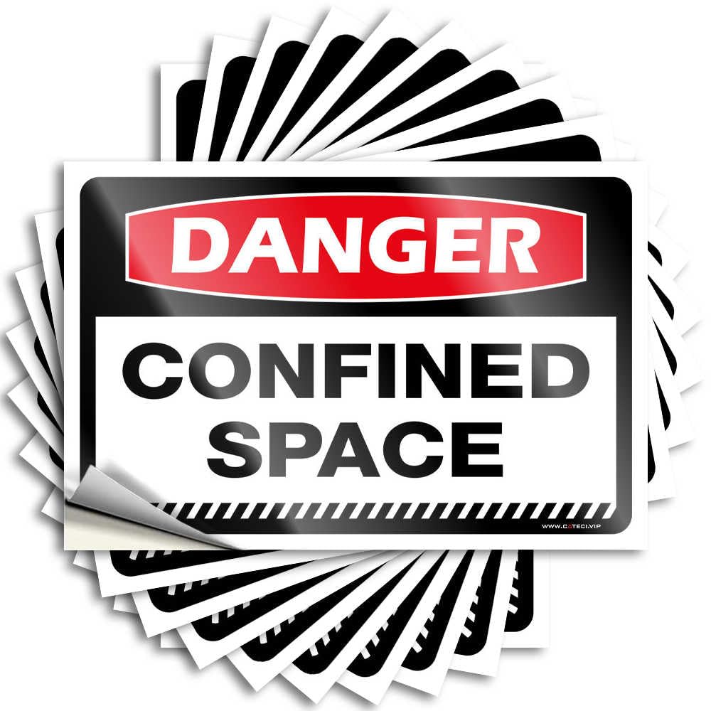 Funny Sticker Vintage Room Decor Aesthetic | Book Window Danger Confined Space for Outside(12X18CM)