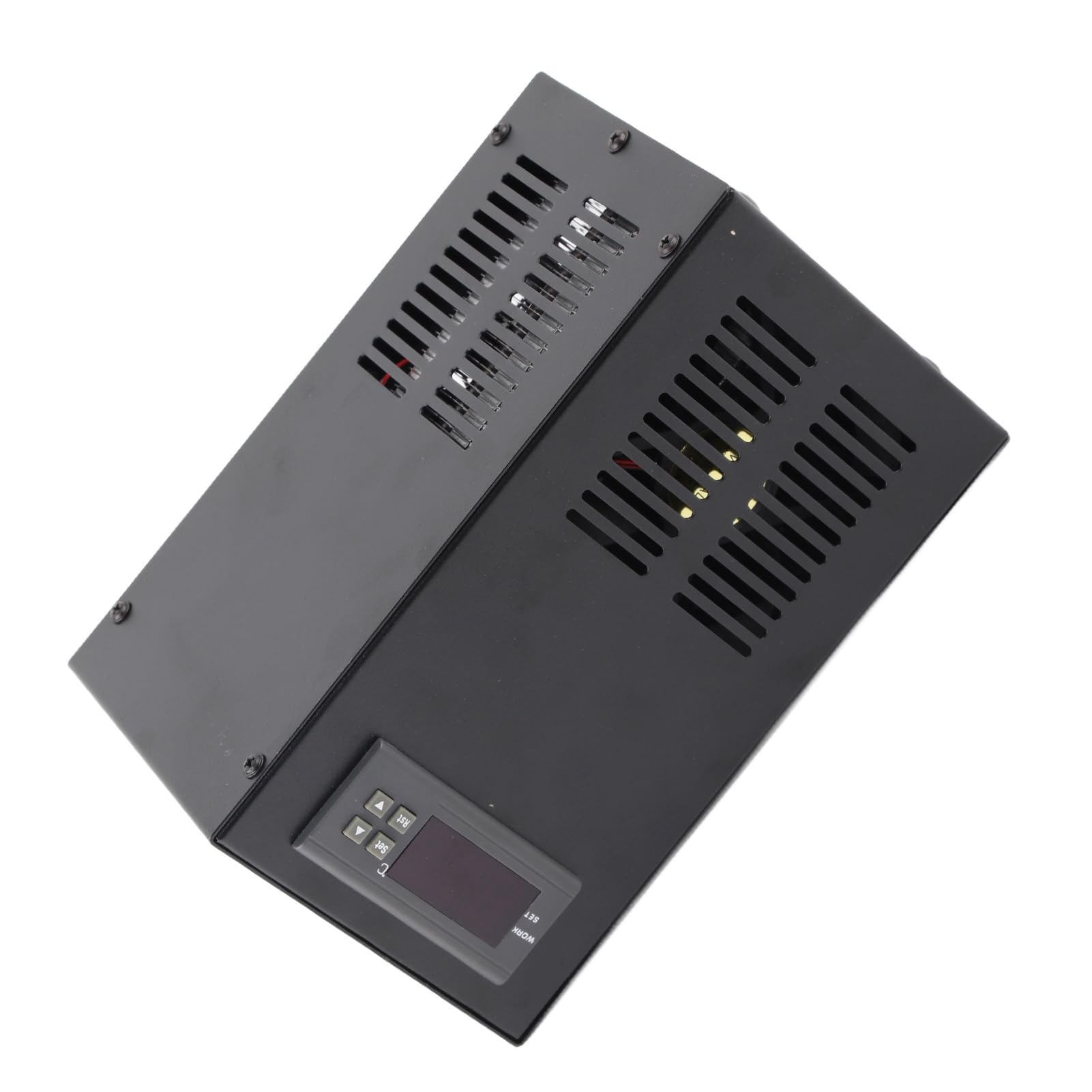 Enfriador de Acuario, Pantalla de Temperatura de Metal, Enfriador de Agua de Acuario Electrónico de Gran Potencia para Tanque de Agua Dulce (Enchufe Europeo 100-240 V)