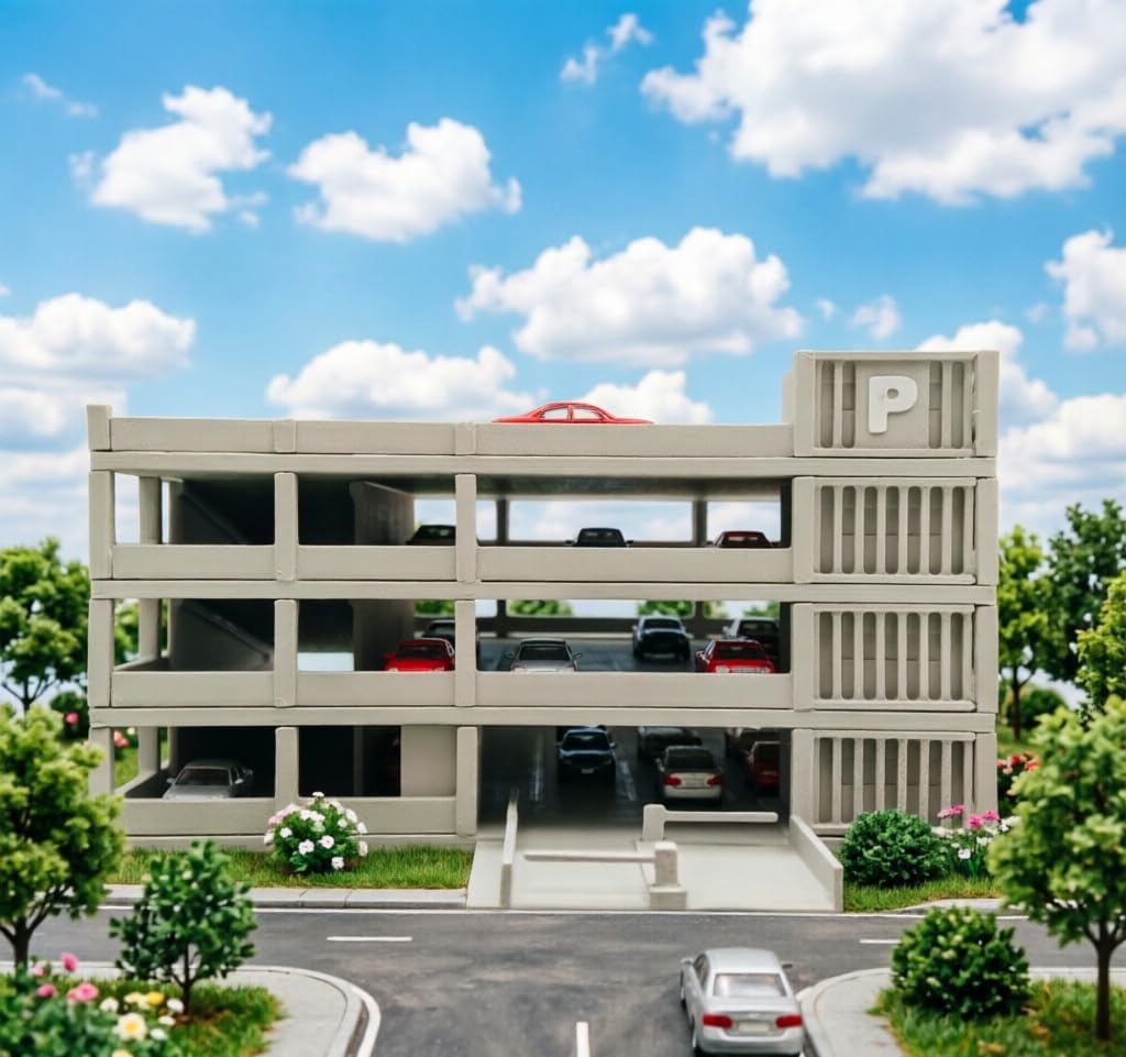 Outland Models Miniatures 4-Story Car Parking Building Stackable 1:160 N Scale-4-story Building kit